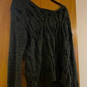 Distressed Green Sweater